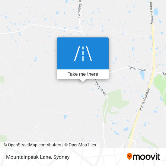 Mountainpeak Lane map