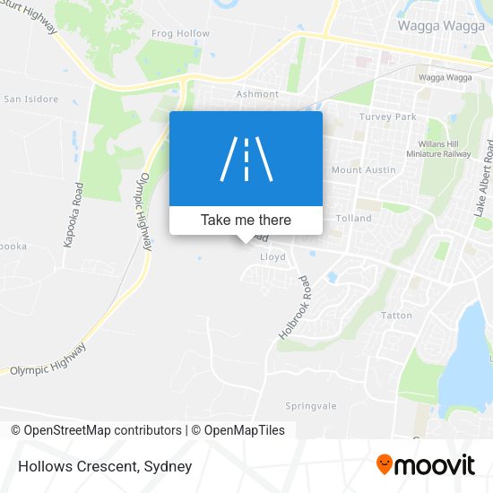 Hollows Crescent map