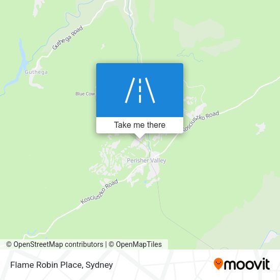 Flame Robin Place map