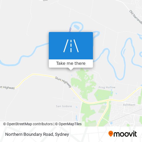 Northern Boundary Road map