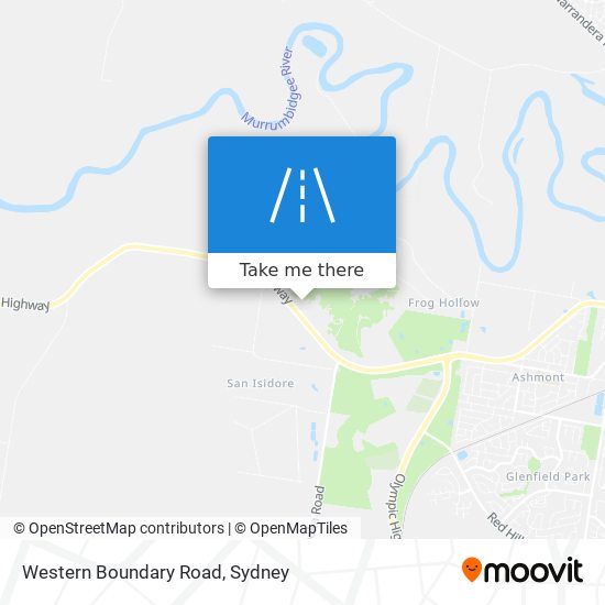 Western  Boundary Road map