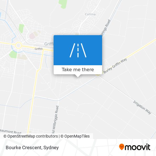 Mapa Bourke Crescent