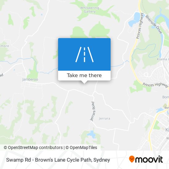 Swamp Rd - Brown's Lane Cycle Path map