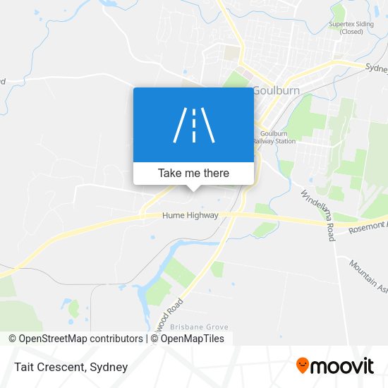 Tait Crescent map