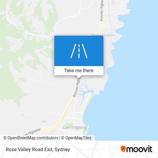 Rose Valley Road Exit map