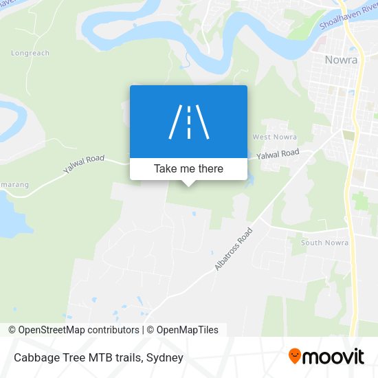Cabbage Tree MTB trails map