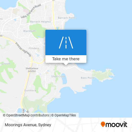 Mapa Moorings Avenue