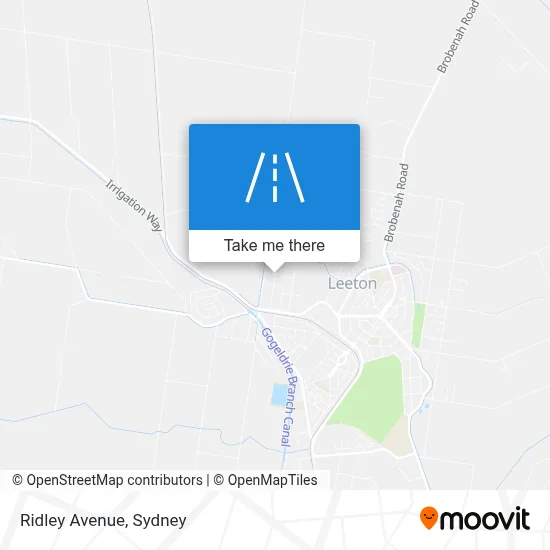 Mapa Ridley Avenue