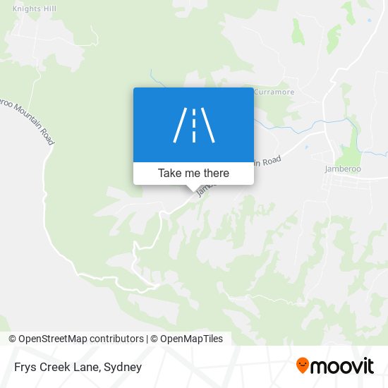 Frys Creek Lane map