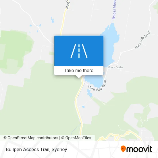 Mapa Bullpen Access Trail