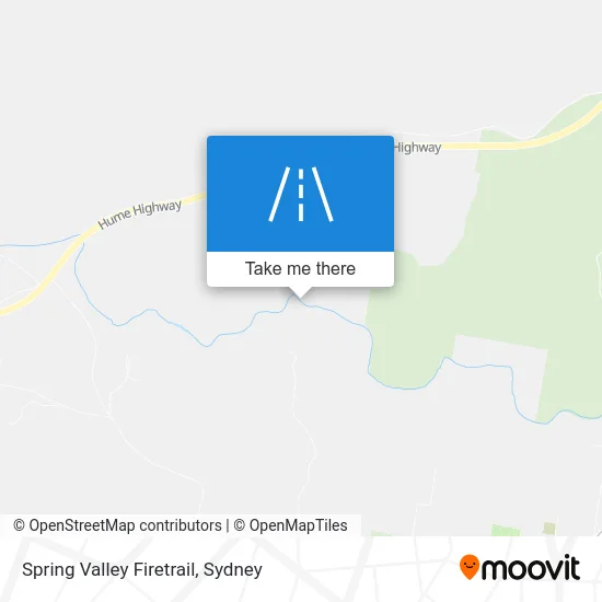Mapa Spring Valley Firetrail