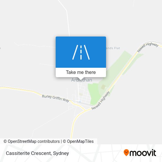 Cassiterite Crescent map