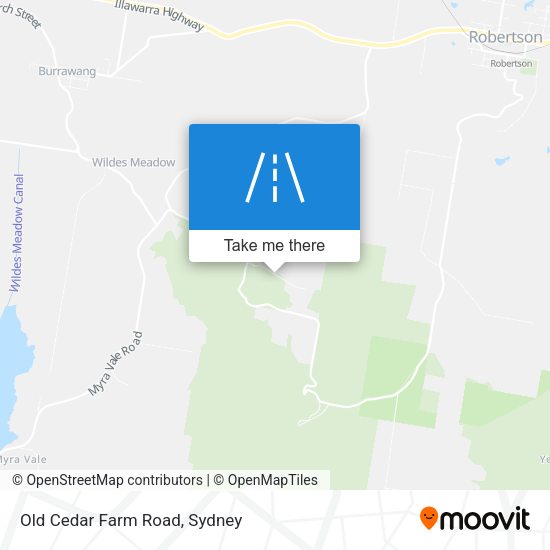 Old Cedar Farm Road map