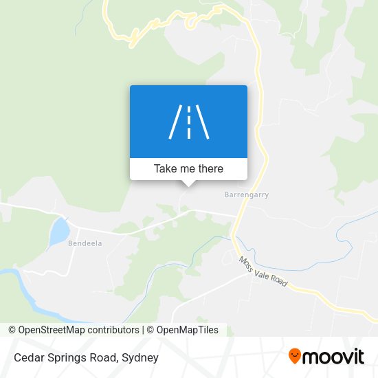 Cedar Springs Road map