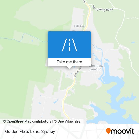 Golden Flats Lane map