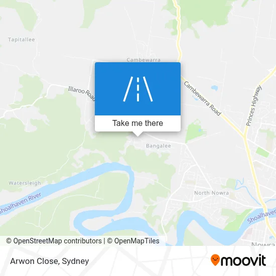 Mapa Arwon Close