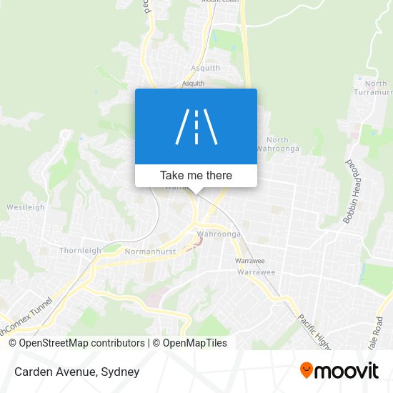 Carden Avenue map