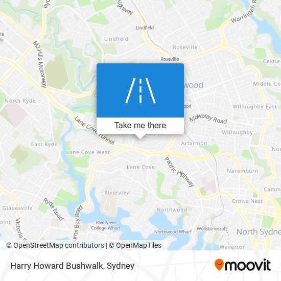 Harry Howard Bushwalk map