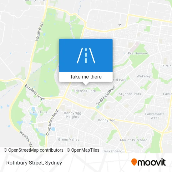 Mapa Rothbury Street