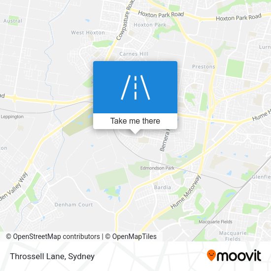 Throssell Lane map