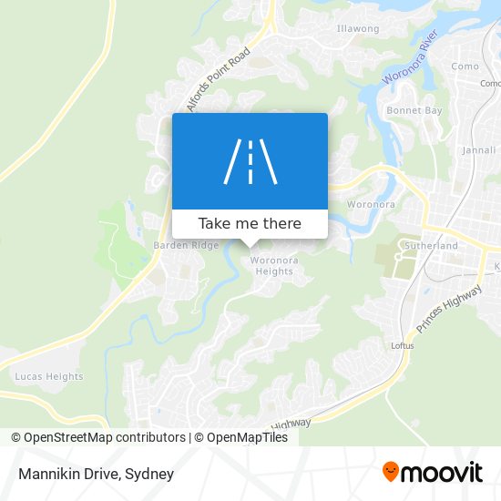 Mapa Mannikin Drive