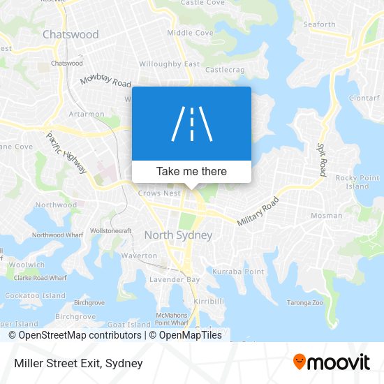 Miller Street Exit map