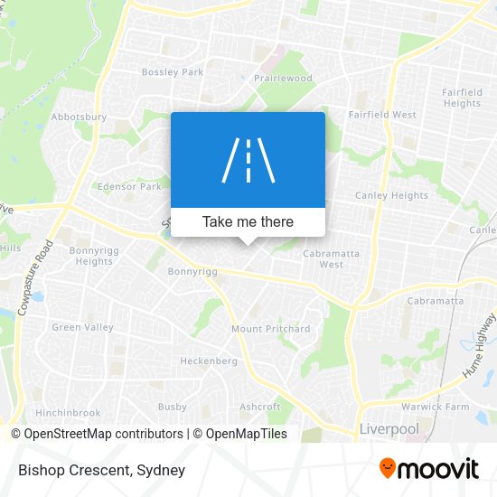 Bishop Crescent map