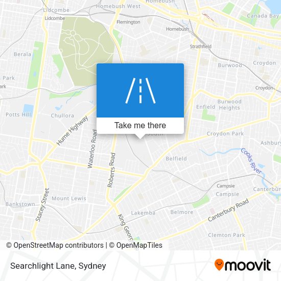 Searchlight Lane map