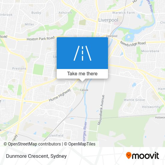 Dunmore Crescent map