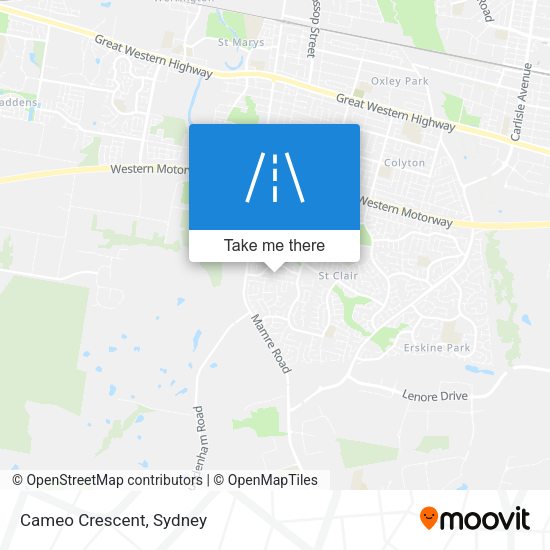 Cameo Crescent map