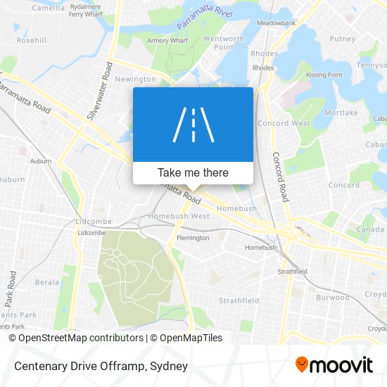 Centenary Drive Offramp map