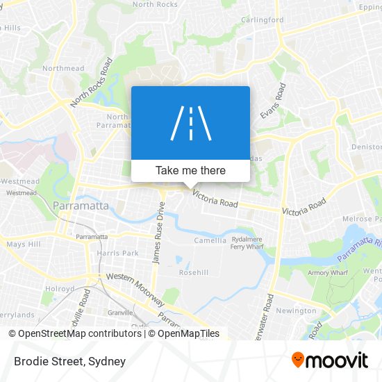 How to get to Brodie Street in Rydalmere by Bus or Train