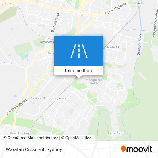 Waratah Crescent map