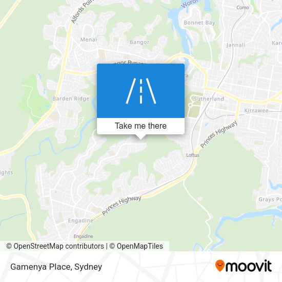Gamenya Place map