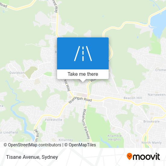 Tisane Avenue map