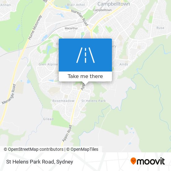 St Helens Park Road map