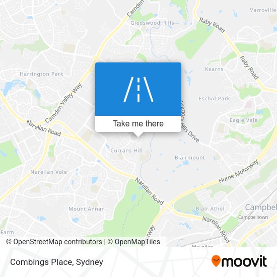 Combings Place map