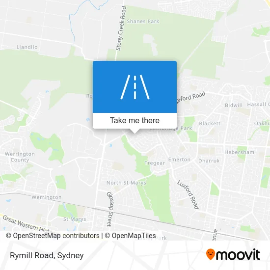Mapa Rymill Road