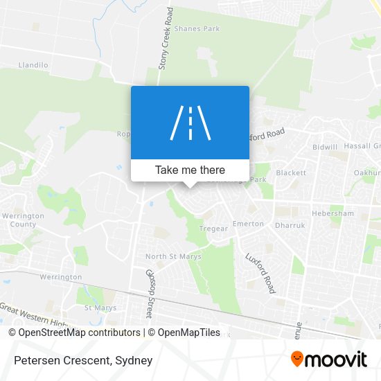 Petersen Crescent map