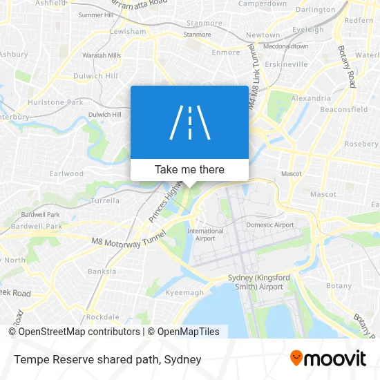 Mapa Tempe Reserve shared path