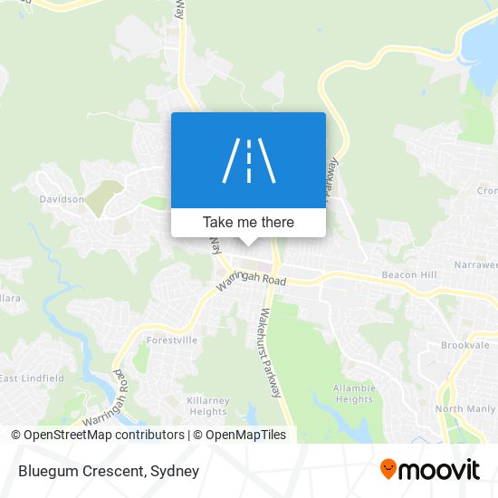 Mapa Bluegum Crescent