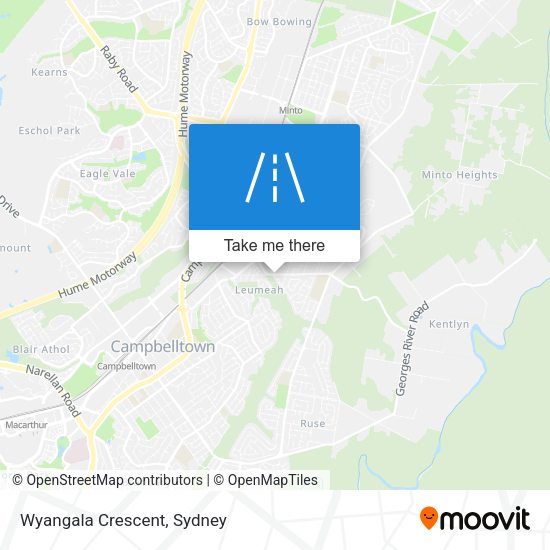 Wyangala Crescent map