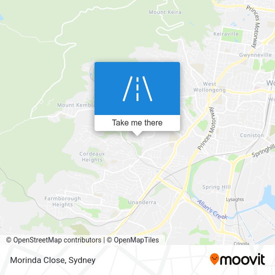 Morinda Close map