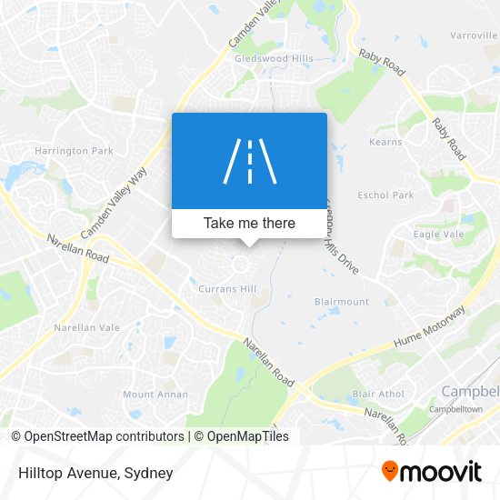 Hilltop Avenue map