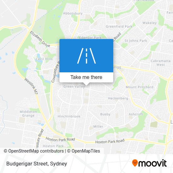 Budgerigar Street map