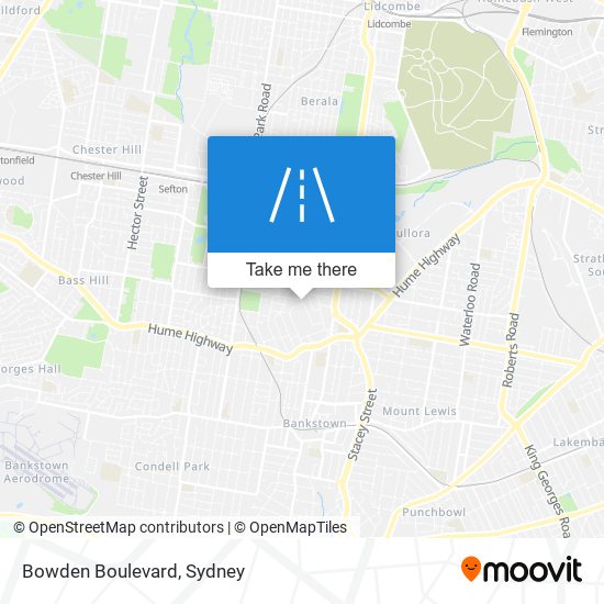 Mapa Bowden Boulevard