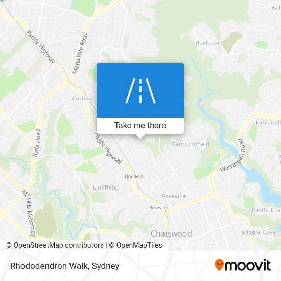 Mapa Rhododendron Walk