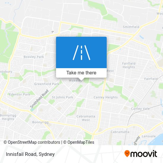 Innisfail Road map