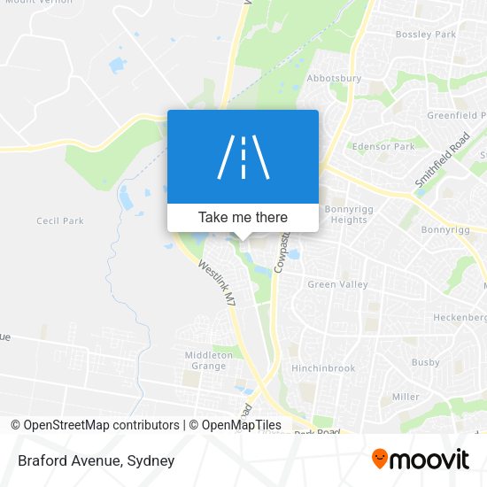 Braford Avenue map