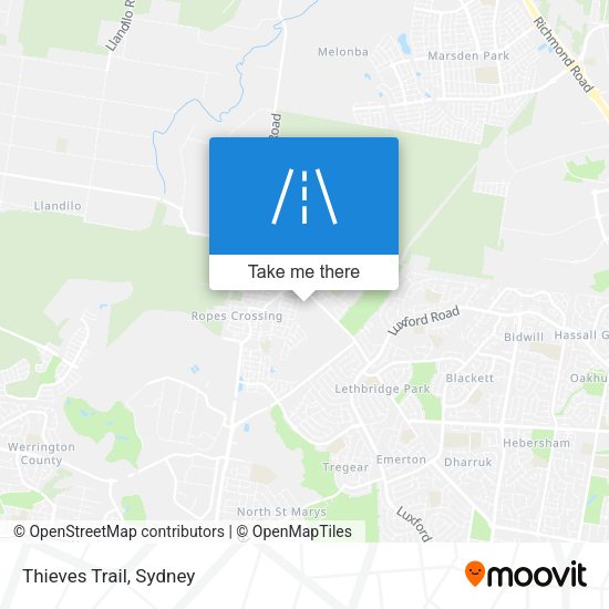 Thieves Trail map